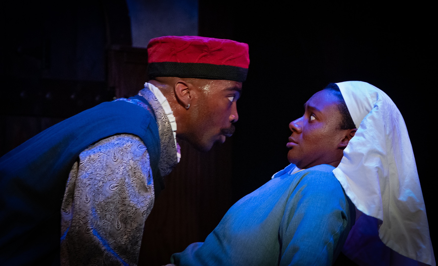 Two performers in Atlanta Shakespeare Company’s Measure for Measure