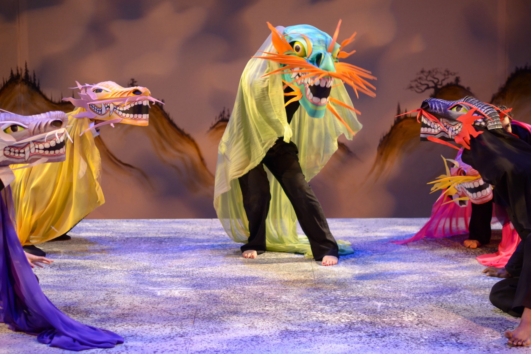 A scene from Where the Mountain Meets the Moon at Synchronicity Theatre